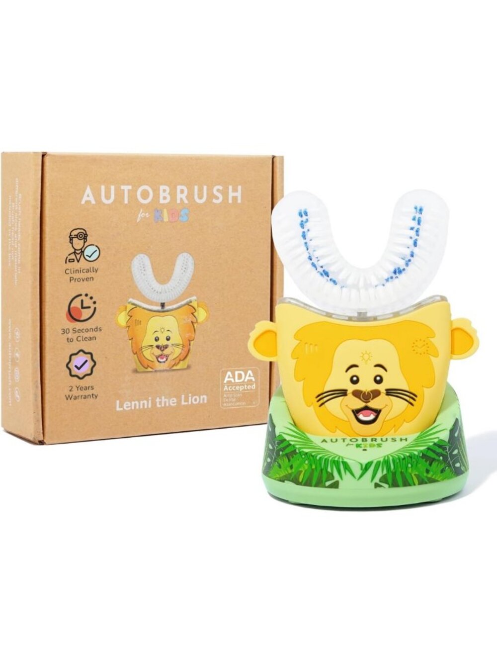 U-Shaped Electric Toothbrush for Kids, ADA Approved, Ages 6-8, Fun Design